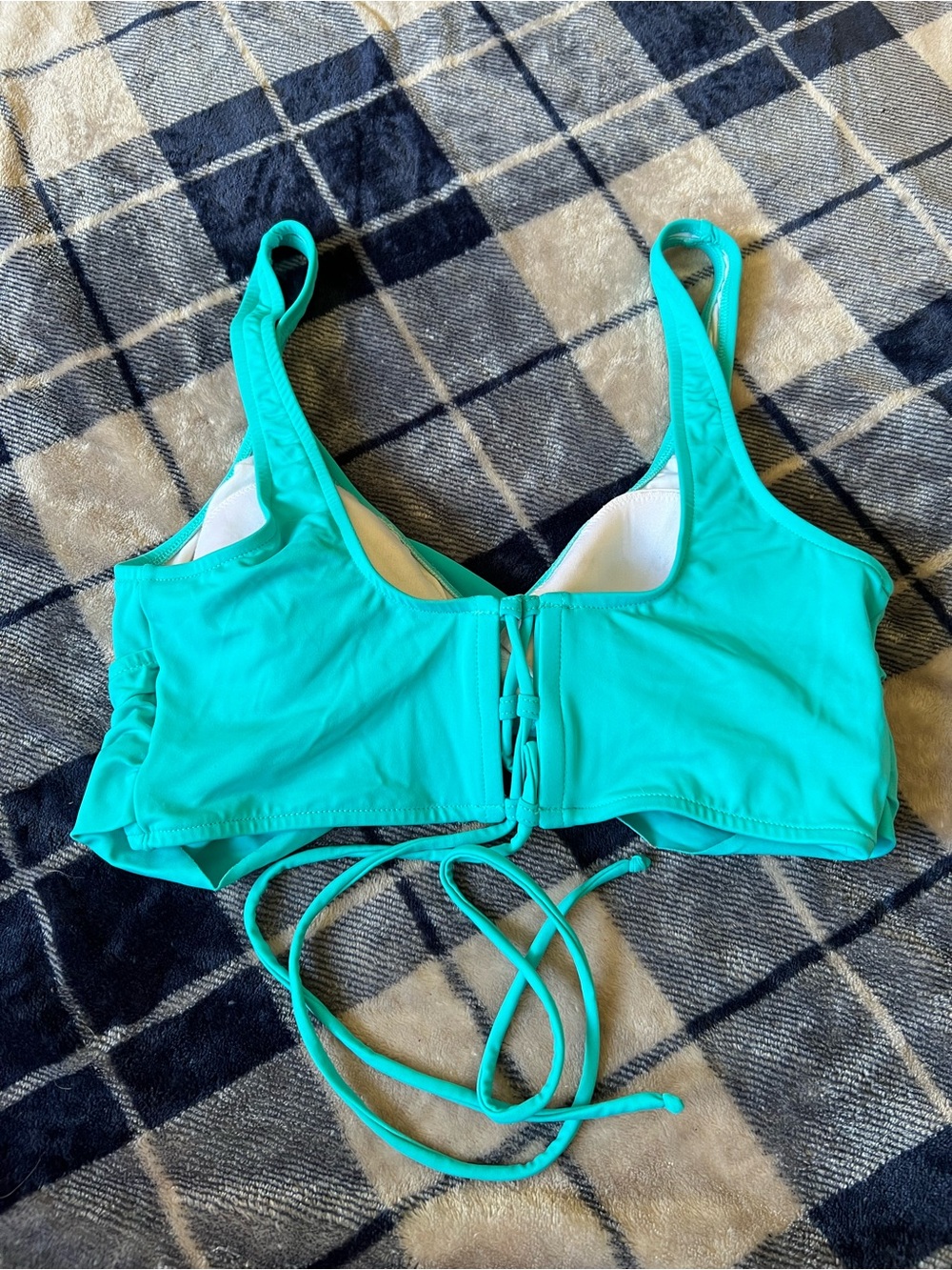 VENUS Teal Strappy Sports Bikini Top - Picture 2 of 4